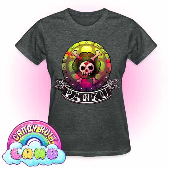 Panku Logo - Candy Kult Land REGULAR FIT Ladies T-Shirt - Candy Kult - Candy Cult - Candy Kult Land - Wishbone - Boo Kitty - Panku - Frosti - Toxic Kitten - Hex-Heart - Cult Candy - Cake High Heels - [product_vendor}