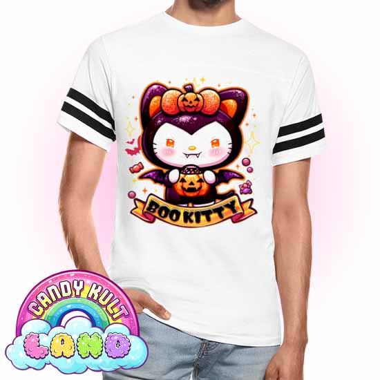 Boo Kitty - Candy Kult Land Men's / Unisex Vintage Sport T-Shirt - Candy Kult - Candy Cult - Candy Kult Land - Wishbone - Boo Kitty - Panku - Frosti - Toxic Kitten - Hex-Heart - Cult Candy - Cake High Heels - [product_vendor}