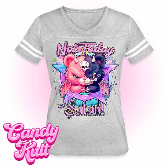 Not Today Satan Pentagram - Fright Candy Women’s Vintage Sport T-Shirt - Candy Kult - Candy Cult - Candy Kult Land - Wishbone - Boo Kitty - Panku - Frosti - Toxic Kitten - Hex-Heart - Cult Candy - Cake High Heels - [product_vendor}