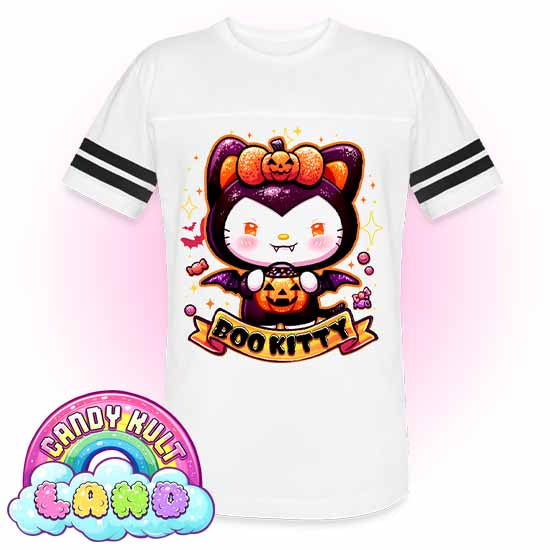 Boo Kitty - Candy Kult Land Men's / Unisex Vintage Sport T-Shirt - Candy Kult - Candy Cult - Candy Kult Land - Wishbone - Boo Kitty - Panku - Frosti - Toxic Kitten - Hex-Heart - Cult Candy - Cake High Heels - [product_vendor}