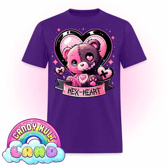 Hex-Heart - Candy Kult Land COLOUR Men's / Unisex Classic T-Shirt - Candy Kult - Candy Cult - Candy Kult Land - Wishbone - Boo Kitty - Panku - Frosti - Toxic Kitten - Hex-Heart - Cult Candy - Cake High Heels - [product_vendor}