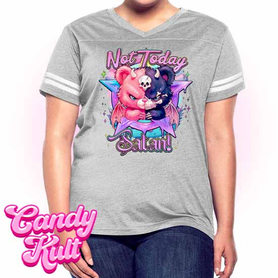 Not Today Satan Pentagram - Fright Candy Women’s Vintage Sport T-Shirt - Candy Kult - Candy Cult - Candy Kult Land - Wishbone - Boo Kitty - Panku - Frosti - Toxic Kitten - Hex-Heart - Cult Candy - Cake High Heels - [product_vendor}