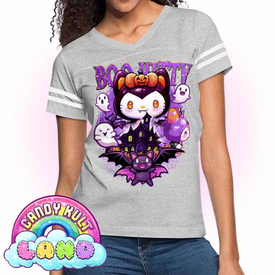 Boo Kitty Origins - Candy Kult Land Women’s Vintage Sport T-Shirt - Candy Kult - Candy Cult - Candy Kult Land - Wishbone - Boo Kitty - Panku - Frosti - Toxic Kitten - Hex-Heart - Cult Candy - Cake High Heels - [product_vendor}