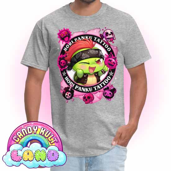 Hori Panku Tattoo Pink - Candy Kult Land Men's / Unisex Classic T-Shirt - Candy Kult - Candy Cult - Candy Kult Land - Wishbone - Boo Kitty - Panku - Frosti - Toxic Kitten - Hex-Heart - Cult Candy - Cake High Heels - [product_vendor}