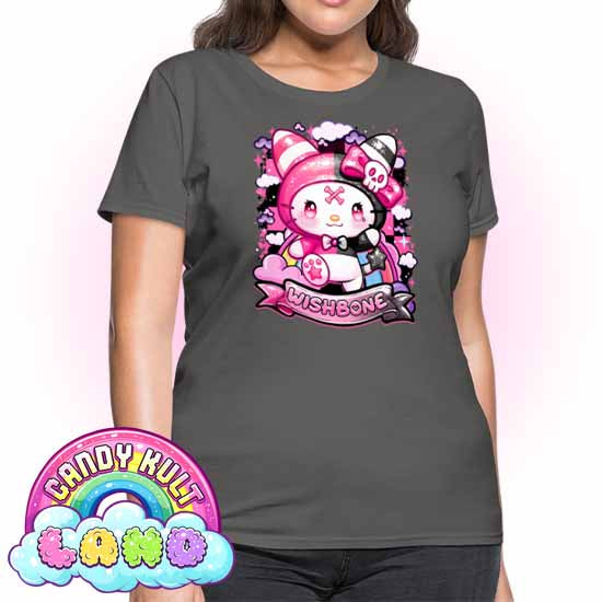Wishbone Sparkle Punk - Candy Kult Land Women's FITTED T-Shirt - Candy Kult - Candy Cult - Candy Kult Land - Wishbone - Boo Kitty - Panku - Frosti - Toxic Kitten - Hex-Heart - Cult Candy - Cake High Heels - [product_vendor}