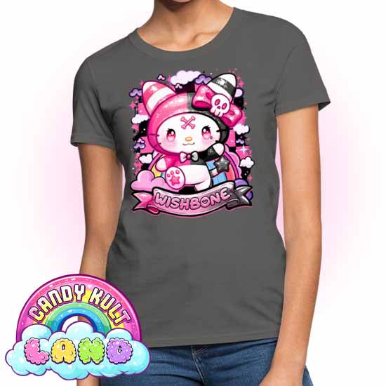 Wishbone Sparkle Punk - Candy Kult Land Women's FITTED T-Shirt - Candy Kult - Candy Cult - Candy Kult Land - Wishbone - Boo Kitty - Panku - Frosti - Toxic Kitten - Hex-Heart - Cult Candy - Cake High Heels - [product_vendor}