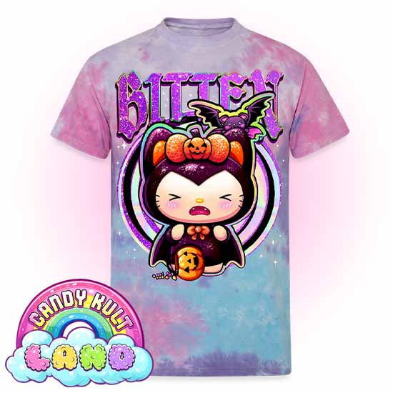 Boo Kitty Origins Bitten - Candy Kult Land Unisex Tie Dye T-Shirt - Candy Kult - Candy Cult - Candy Kult Land - Wishbone - Boo Kitty - Panku - Frosti - Toxic Kitten - Hex-Heart - Cult Candy - Cake High Heels - [product_vendor}