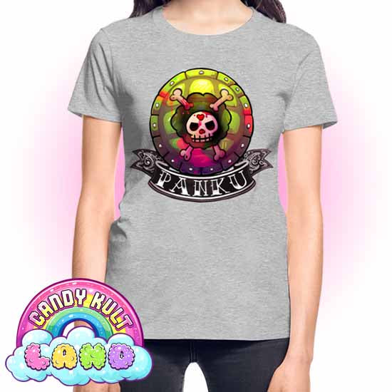 Panku Logo - Candy Kult Land REGULAR FIT Ladies T-Shirt - Candy Kult - Candy Cult - Candy Kult Land - Wishbone - Boo Kitty - Panku - Frosti - Toxic Kitten - Hex-Heart - Cult Candy - Cake High Heels - [product_vendor}
