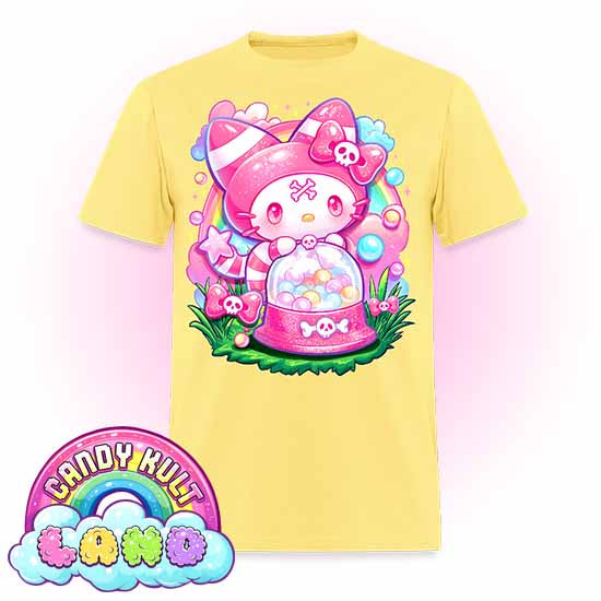 Wishbone Gumball Machine  - Candy Kult Land COLOUR Men's / Unisex Classic T-Shirt - Candy Kult - Candy Cult - Candy Kult Land - Wishbone - Boo Kitty - Panku - Frosti - Toxic Kitten - Hex-Heart - Cult Candy - Cake High Heels - [product_vendor}