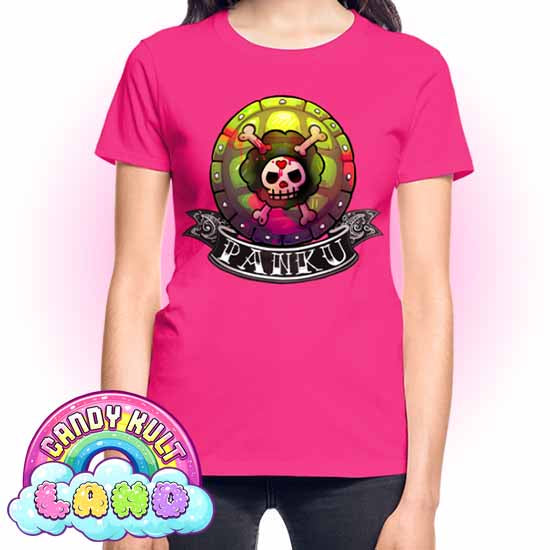 Panku Logo - Candy Kult Land REGULAR FIT Ladies T-Shirt - Candy Kult - Candy Cult - Candy Kult Land - Wishbone - Boo Kitty - Panku - Frosti - Toxic Kitten - Hex-Heart - Cult Candy - Cake High Heels - [product_vendor}