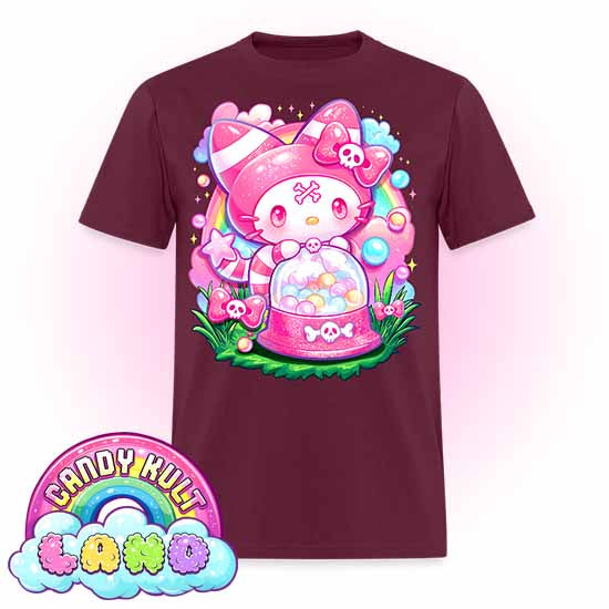 Wishbone Gumball Machine  - Candy Kult Land COLOUR Men's / Unisex Classic T-Shirt - Candy Kult - Candy Cult - Candy Kult Land - Wishbone - Boo Kitty - Panku - Frosti - Toxic Kitten - Hex-Heart - Cult Candy - Cake High Heels - [product_vendor}