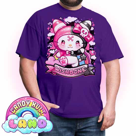 Wishbone Sparkle Punk  - Candy Kult Land COLOUR Men's / Unisex Classic T-Shirt - Candy Kult - Candy Cult - Candy Kult Land - Wishbone - Boo Kitty - Panku - Frosti - Toxic Kitten - Hex-Heart - Cult Candy - Cake High Heels - [product_vendor}