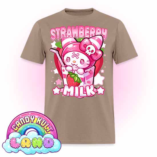 Wishbone Strawberry Milk  - Candy Kult Land Men's / Unisex Classic T-Shirt - Candy Kult - Candy Cult - Candy Kult Land - Wishbone - Boo Kitty - Panku - Frosti - Toxic Kitten - Hex-Heart - Cult Candy - Cake High Heels - [product_vendor}