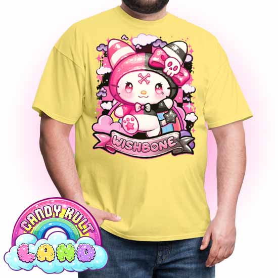 Wishbone Sparkle Punk  - Candy Kult Land COLOUR Men's / Unisex Classic T-Shirt - Candy Kult - Candy Cult - Candy Kult Land - Wishbone - Boo Kitty - Panku - Frosti - Toxic Kitten - Hex-Heart - Cult Candy - Cake High Heels - [product_vendor}
