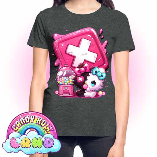 Toxic Kitten Bubble Gum Logo - Candy Kult Land REGULAR FIT Ladies T-Shirt - Candy Kult - Candy Cult - Candy Kult Land - Wishbone - Boo Kitty - Panku - Frosti - Toxic Kitten - Hex-Heart - Cult Candy - Cake High Heels - [product_vendor}