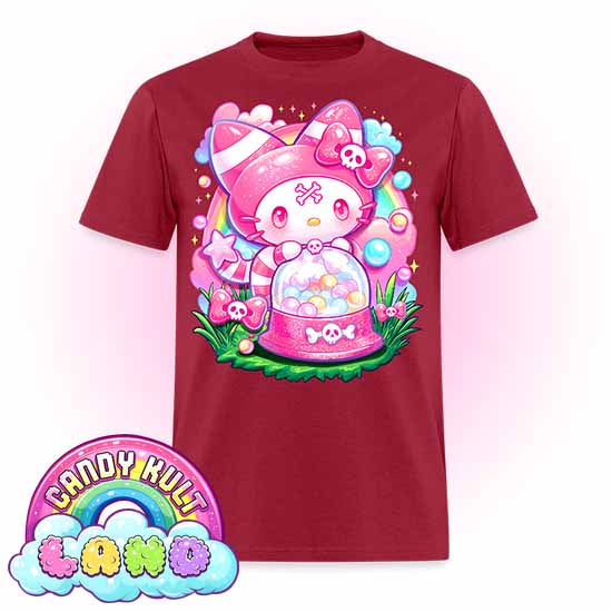 Wishbone Gumball Machine  - Candy Kult Land COLOUR Men's / Unisex Classic T-Shirt - Candy Kult - Candy Cult - Candy Kult Land - Wishbone - Boo Kitty - Panku - Frosti - Toxic Kitten - Hex-Heart - Cult Candy - Cake High Heels - [product_vendor}