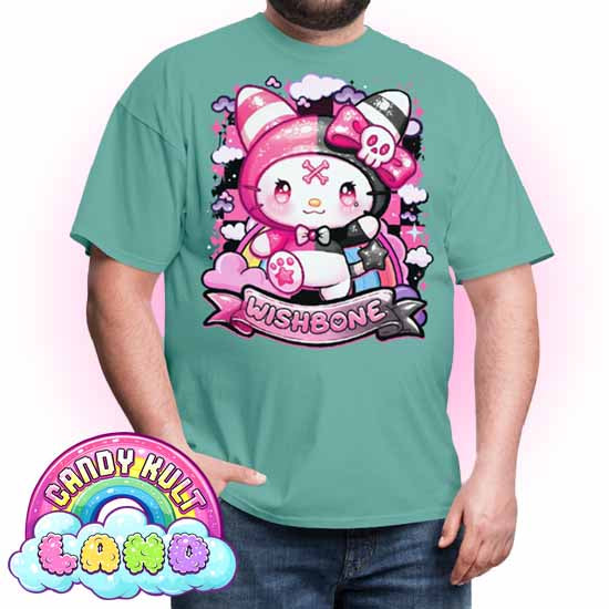 Wishbone Sparkle Punk  - Candy Kult Land COLOUR Men's / Unisex Classic T-Shirt - Candy Kult - Candy Cult - Candy Kult Land - Wishbone - Boo Kitty - Panku - Frosti - Toxic Kitten - Hex-Heart - Cult Candy - Cake High Heels - [product_vendor}