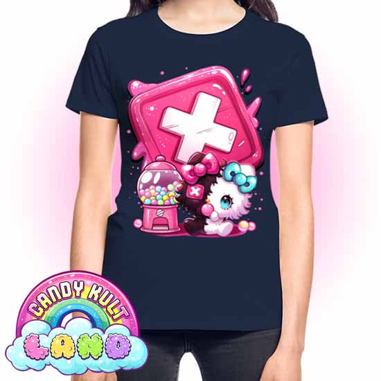 Toxic Kitten Bubble Gum Logo - Candy Kult Land REGULAR FIT Ladies T-Shirt - Candy Kult - Candy Cult - Candy Kult Land - Wishbone - Boo Kitty - Panku - Frosti - Toxic Kitten - Hex-Heart - Cult Candy - Cake High Heels - [product_vendor}