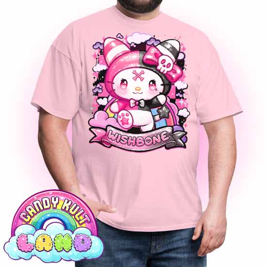 Wishbone Sparkle Punk  - Candy Kult Land COLOUR Men's / Unisex Classic T-Shirt - Candy Kult - Candy Cult - Candy Kult Land - Wishbone - Boo Kitty - Panku - Frosti - Toxic Kitten - Hex-Heart - Cult Candy - Cake High Heels - [product_vendor}
