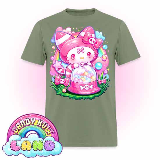 Wishbone Gumball Machine  - Candy Kult Land COLOUR Men's / Unisex Classic T-Shirt - Candy Kult - Candy Cult - Candy Kult Land - Wishbone - Boo Kitty - Panku - Frosti - Toxic Kitten - Hex-Heart - Cult Candy - Cake High Heels - [product_vendor}