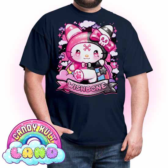 Wishbone Sparkle Punk  - Candy Kult Land COLOUR Men's / Unisex Classic T-Shirt - Candy Kult - Candy Cult - Candy Kult Land - Wishbone - Boo Kitty - Panku - Frosti - Toxic Kitten - Hex-Heart - Cult Candy - Cake High Heels - [product_vendor}