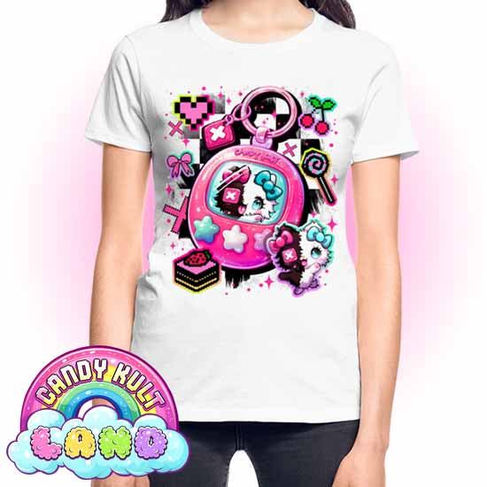 Toxic Kitten Virtual Pet - Candy Kult Land REGULAR FIT Ladies T-Shirt - Candy Kult - Candy Cult - Candy Kult Land - Wishbone - Boo Kitty - Panku - Frosti - Toxic Kitten - Hex-Heart - Cult Candy - Cake High Heels - [product_vendor}