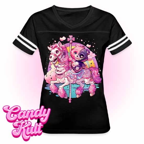 Spooky Bear Carousel - Fright Candy Women’s Vintage Sport T-Shirt - Candy Kult - Candy Cult - Candy Kult Land - Wishbone - Boo Kitty - Panku - Frosti - Toxic Kitten - Hex-Heart - Cult Candy - Cake High Heels - [product_vendor}