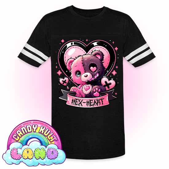 Hex-Heart - Candy Kult Land Men's / Unisex Vintage Sport T-Shirt - Candy Kult - Candy Cult - Candy Kult Land - Wishbone - Boo Kitty - Panku - Frosti - Toxic Kitten - Hex-Heart - Cult Candy - Cake High Heels - [product_vendor}