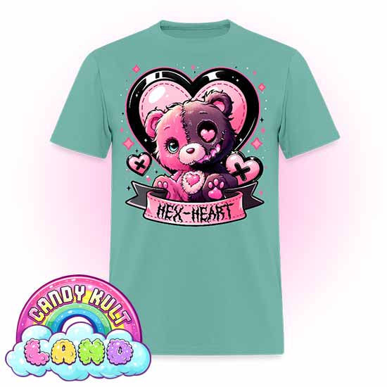Hex-Heart - Candy Kult Land COLOUR Men's / Unisex Classic T-Shirt - Candy Kult - Candy Cult - Candy Kult Land - Wishbone - Boo Kitty - Panku - Frosti - Toxic Kitten - Hex-Heart - Cult Candy - Cake High Heels - [product_vendor}
