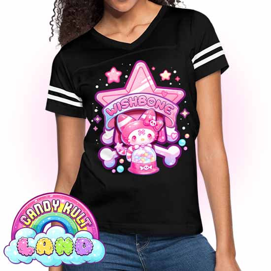 Wishbone Gumball Machine Logo - Candy Kult Land Women’s Vintage Sport T-Shirt - Candy Kult - Candy Cult - Candy Kult Land - Wishbone - Boo Kitty - Panku - Frosti - Toxic Kitten - Hex-Heart - Cult Candy - Cake High Heels - [product_vendor}