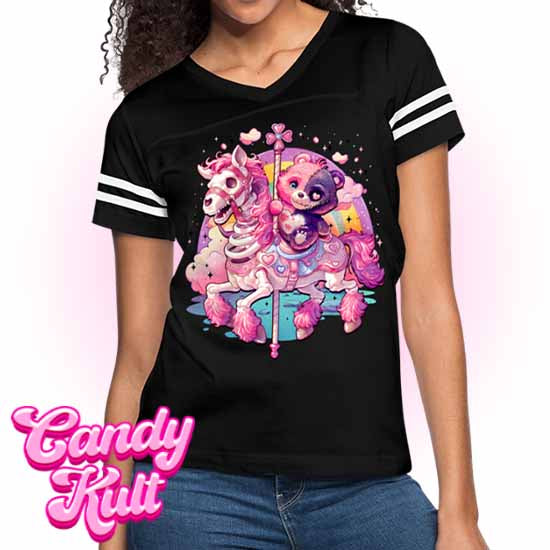 Spooky Bear Carousel - Fright Candy Women’s Vintage Sport T-Shirt - Candy Kult - Candy Cult - Candy Kult Land - Wishbone - Boo Kitty - Panku - Frosti - Toxic Kitten - Hex-Heart - Cult Candy - Cake High Heels - [product_vendor}