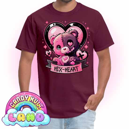 Hex-Heart - Candy Kult Land COLOUR Men's / Unisex Classic T-Shirt - Candy Kult - Candy Cult - Candy Kult Land - Wishbone - Boo Kitty - Panku - Frosti - Toxic Kitten - Hex-Heart - Cult Candy - Cake High Heels - [product_vendor}