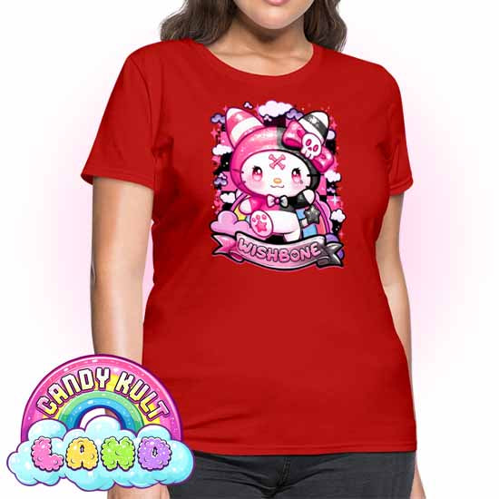 Wishbone Sparkle Punk - Candy Kult Land Women's FITTED T-Shirt - Candy Kult - Candy Cult - Candy Kult Land - Wishbone - Boo Kitty - Panku - Frosti - Toxic Kitten - Hex-Heart - Cult Candy - Cake High Heels - [product_vendor}