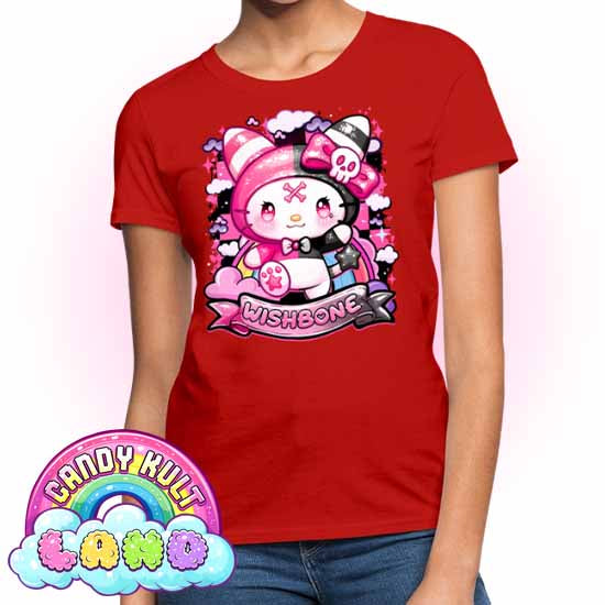 Wishbone Sparkle Punk - Candy Kult Land Women's FITTED T-Shirt - Candy Kult - Candy Cult - Candy Kult Land - Wishbone - Boo Kitty - Panku - Frosti - Toxic Kitten - Hex-Heart - Cult Candy - Cake High Heels - [product_vendor}