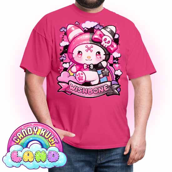 Wishbone Sparkle Punk  - Candy Kult Land COLOUR Men's / Unisex Classic T-Shirt - Candy Kult - Candy Cult - Candy Kult Land - Wishbone - Boo Kitty - Panku - Frosti - Toxic Kitten - Hex-Heart - Cult Candy - Cake High Heels - [product_vendor}