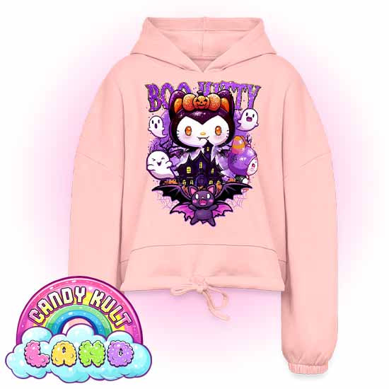 Boo Kitty Origins - Candy Kult Land Women’s Cropped Hoodie