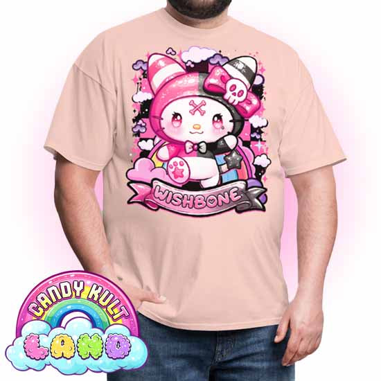 Wishbone Sparkle Punk  - Candy Kult Land COLOUR Men's / Unisex Classic T-Shirt - Candy Kult - Candy Cult - Candy Kult Land - Wishbone - Boo Kitty - Panku - Frosti - Toxic Kitten - Hex-Heart - Cult Candy - Cake High Heels - [product_vendor}