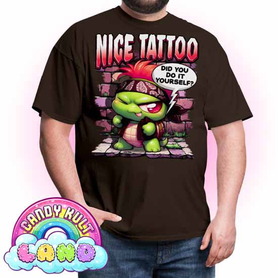 Nice Tattoo Did You Do It Yourself?  - Candy Kult Land COLOUR Men's / Unisex Classic T-Shirt - Candy Kult - Candy Cult - Candy Kult Land - Wishbone - Boo Kitty - Panku - Frosti - Toxic Kitten - Hex-Heart - Cult Candy - Cake High Heels - [product_vendor}
