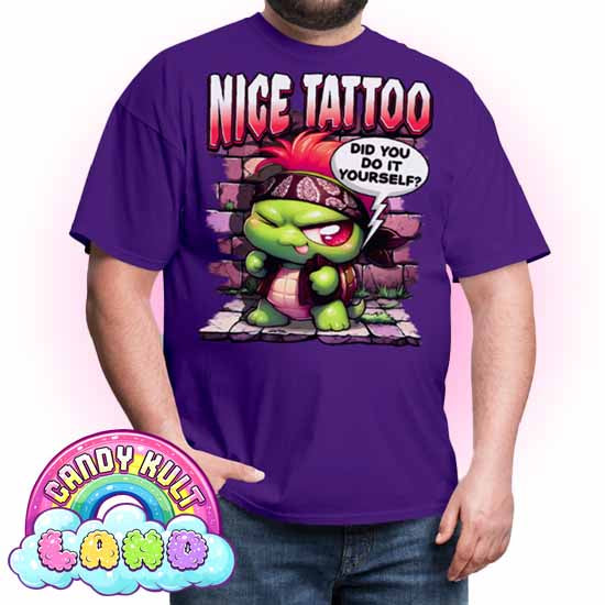 Nice Tattoo Did You Do It Yourself?  - Candy Kult Land COLOUR Men's / Unisex Classic T-Shirt - Candy Kult - Candy Cult - Candy Kult Land - Wishbone - Boo Kitty - Panku - Frosti - Toxic Kitten - Hex-Heart - Cult Candy - Cake High Heels - [product_vendor}