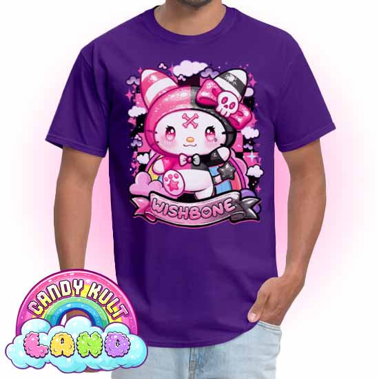 Wishbone Sparkle Punk  - Candy Kult Land COLOUR Men's / Unisex Classic T-Shirt - Candy Kult - Candy Cult - Candy Kult Land - Wishbone - Boo Kitty - Panku - Frosti - Toxic Kitten - Hex-Heart - Cult Candy - Cake High Heels - [product_vendor}