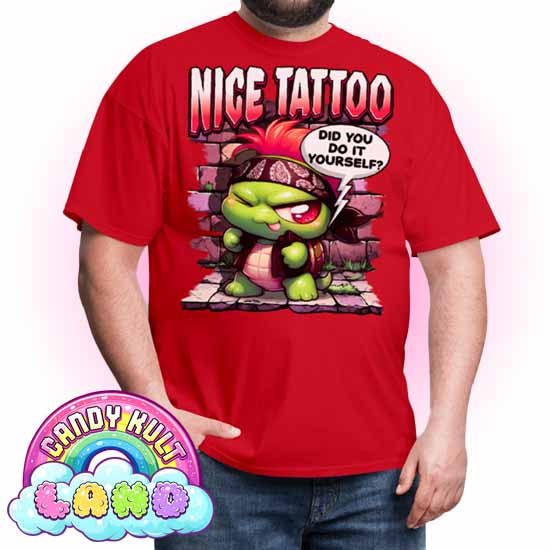 Nice Tattoo Did You Do It Yourself?  - Candy Kult Land COLOUR Men's / Unisex Classic T-Shirt - Candy Kult - Candy Cult - Candy Kult Land - Wishbone - Boo Kitty - Panku - Frosti - Toxic Kitten - Hex-Heart - Cult Candy - Cake High Heels - [product_vendor}