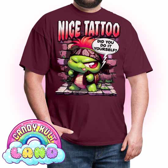 Nice Tattoo Did You Do It Yourself?  - Candy Kult Land COLOUR Men's / Unisex Classic T-Shirt - Candy Kult - Candy Cult - Candy Kult Land - Wishbone - Boo Kitty - Panku - Frosti - Toxic Kitten - Hex-Heart - Cult Candy - Cake High Heels - [product_vendor}