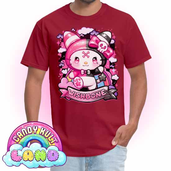 Wishbone Sparkle Punk  - Candy Kult Land COLOUR Men's / Unisex Classic T-Shirt - Candy Kult - Candy Cult - Candy Kult Land - Wishbone - Boo Kitty - Panku - Frosti - Toxic Kitten - Hex-Heart - Cult Candy - Cake High Heels - [product_vendor}