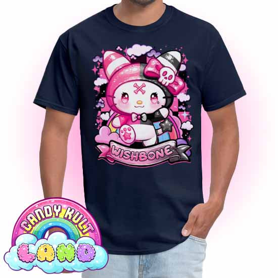 Wishbone Sparkle Punk  - Candy Kult Land COLOUR Men's / Unisex Classic T-Shirt - Candy Kult - Candy Cult - Candy Kult Land - Wishbone - Boo Kitty - Panku - Frosti - Toxic Kitten - Hex-Heart - Cult Candy - Cake High Heels - [product_vendor}