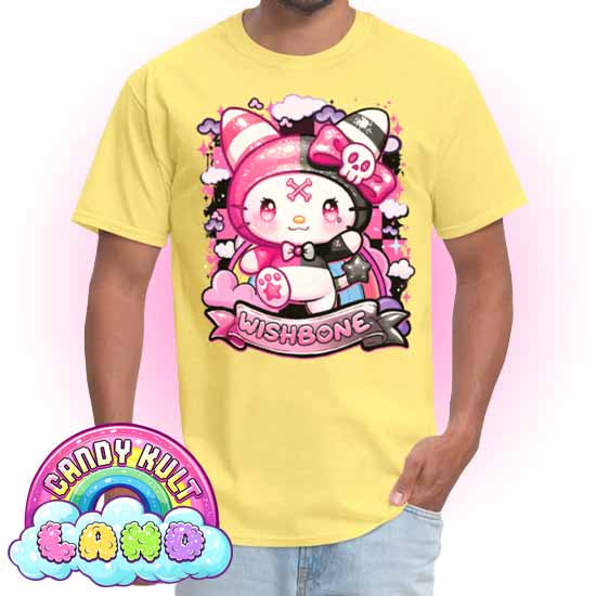 Wishbone Sparkle Punk  - Candy Kult Land COLOUR Men's / Unisex Classic T-Shirt - Candy Kult - Candy Cult - Candy Kult Land - Wishbone - Boo Kitty - Panku - Frosti - Toxic Kitten - Hex-Heart - Cult Candy - Cake High Heels - [product_vendor}