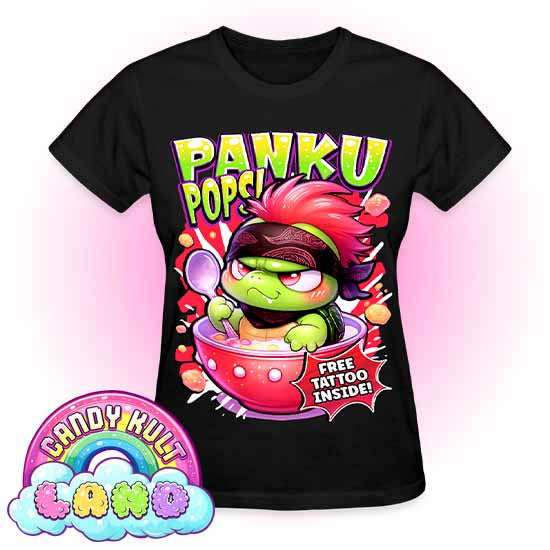 Panku Pops Cereal - Candy Kult Land REGULAR FIT Ladies T-Shirt - Candy Kult - Candy Cult - Candy Kult Land - Wishbone - Boo Kitty - Panku - Frosti - Toxic Kitten - Hex-Heart - Cult Candy - Cake High Heels - [product_vendor}