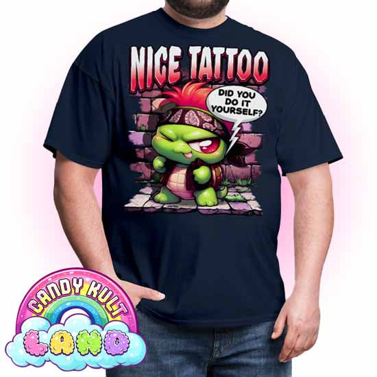 Nice Tattoo Did You Do It Yourself?  - Candy Kult Land COLOUR Men's / Unisex Classic T-Shirt - Candy Kult - Candy Cult - Candy Kult Land - Wishbone - Boo Kitty - Panku - Frosti - Toxic Kitten - Hex-Heart - Cult Candy - Cake High Heels - [product_vendor}