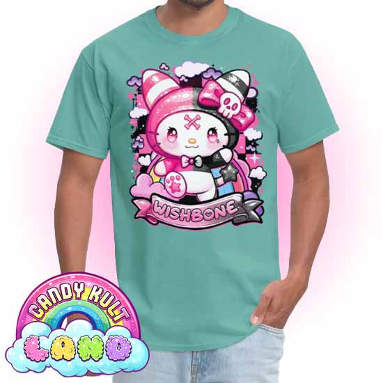 Wishbone Sparkle Punk  - Candy Kult Land COLOUR Men's / Unisex Classic T-Shirt - Candy Kult - Candy Cult - Candy Kult Land - Wishbone - Boo Kitty - Panku - Frosti - Toxic Kitten - Hex-Heart - Cult Candy - Cake High Heels - [product_vendor}