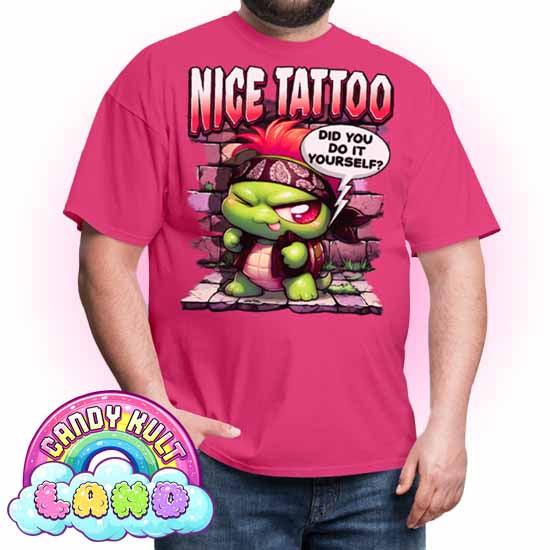 Nice Tattoo Did You Do It Yourself?  - Candy Kult Land COLOUR Men's / Unisex Classic T-Shirt - Candy Kult - Candy Cult - Candy Kult Land - Wishbone - Boo Kitty - Panku - Frosti - Toxic Kitten - Hex-Heart - Cult Candy - Cake High Heels - [product_vendor}