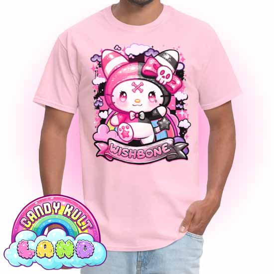 Wishbone Sparkle Punk  - Candy Kult Land COLOUR Men's / Unisex Classic T-Shirt - Candy Kult - Candy Cult - Candy Kult Land - Wishbone - Boo Kitty - Panku - Frosti - Toxic Kitten - Hex-Heart - Cult Candy - Cake High Heels - [product_vendor}